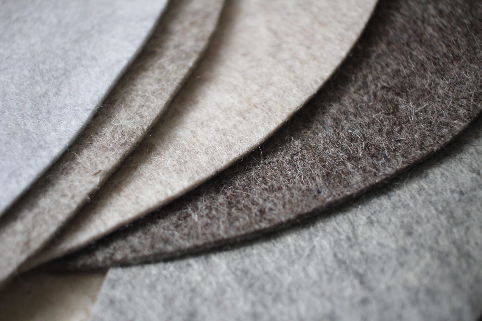 Details wool felt in natural colours
