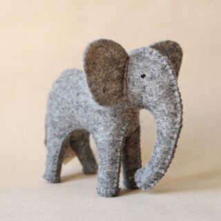 Figurine bébé éléphant en feutrine de laine vierge