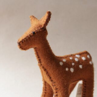 Small hand-made wool fawn plush