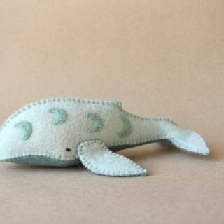 Little whale handmade wool toy